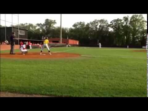 Video of #8 Cal Gentry Bunt for hit vs. Lee County