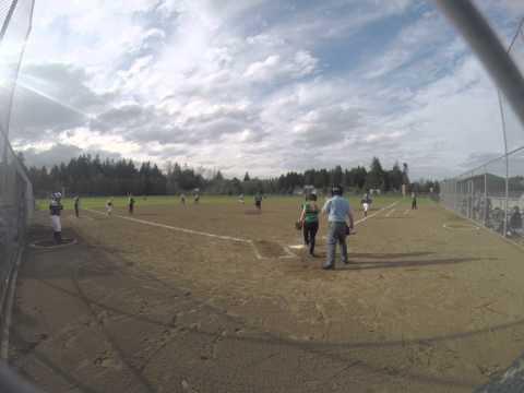 Video of 2 RBI Line Drive Triple over Right Fielder 5-27-2015