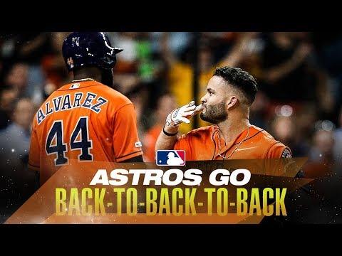 Video of Back-to-Back-to-Back Jacks, Altuve, Bregman, Alvarez