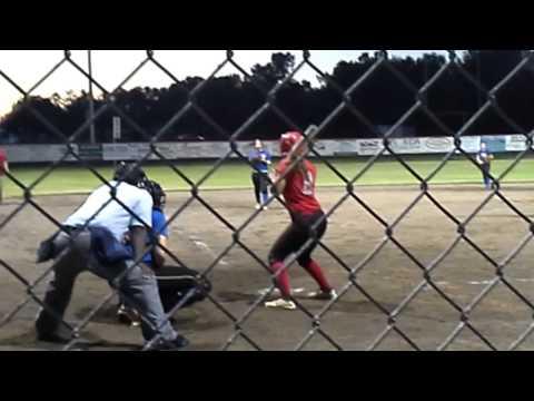 Video of Anna slap base hit