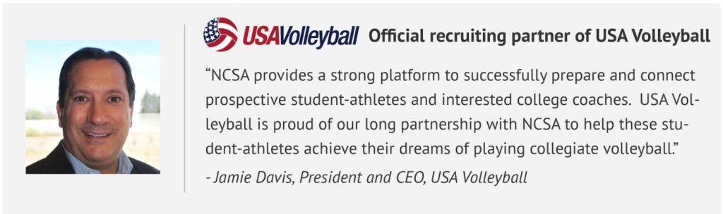 Official recruiting partner of USA Volleyball