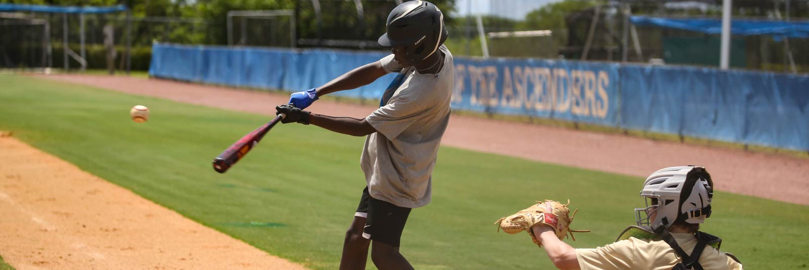 baseball players at a clinic