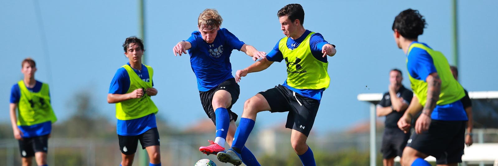 men's soccer players at a combine